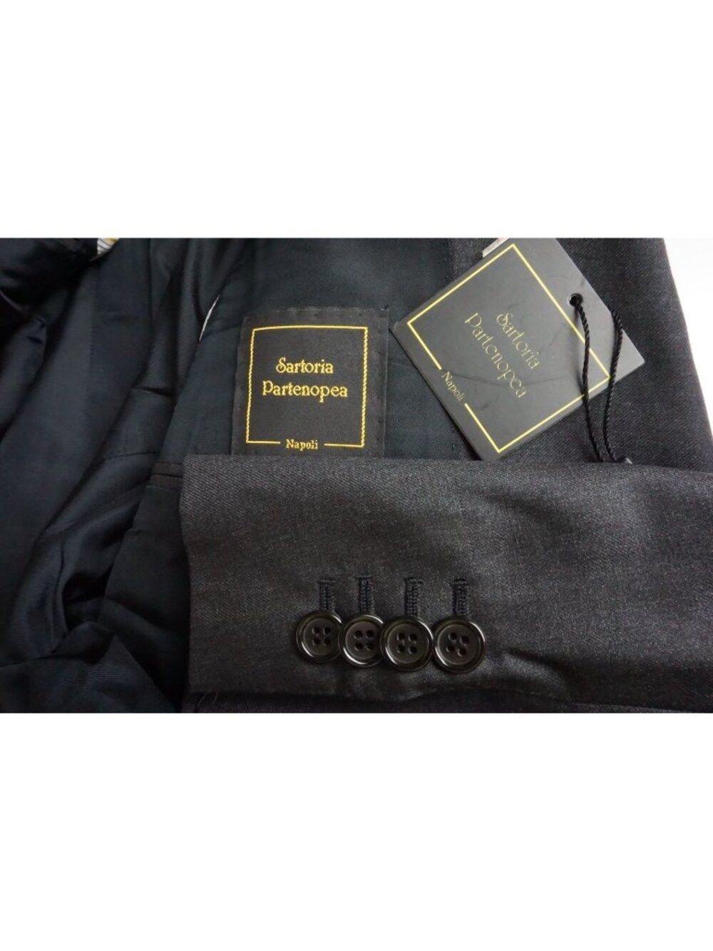 Sartoria Partenopea Gray S140s Wool 2 Pc Suit Jacket Pant 46R EU 36 US NEW
